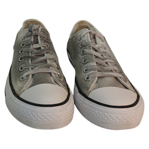 Converse All Star Womens Silver/Gray Canvas Sneakers - Size 8 - Picture 3 of 5